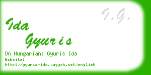 ida gyuris business card